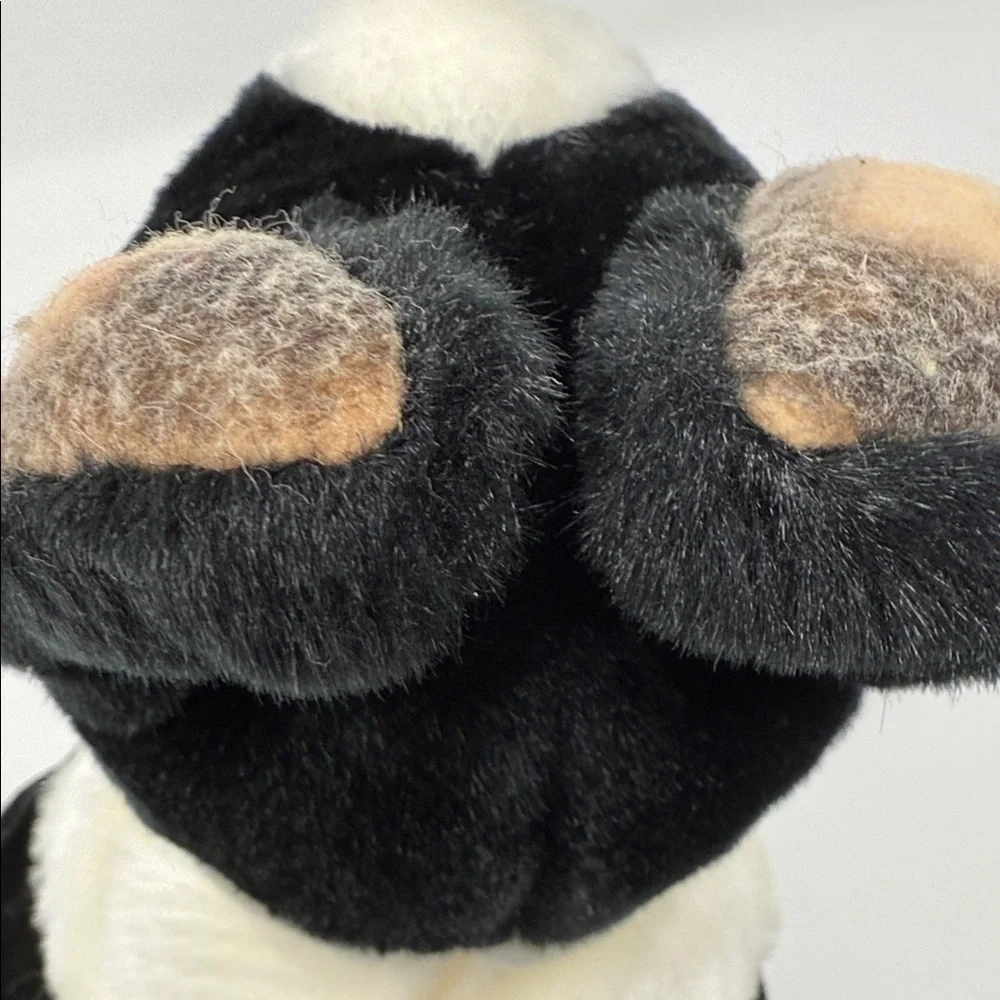 Animal Alley 13” long Plush Black & White Bulldog Stuffed Animal Toy - Kids